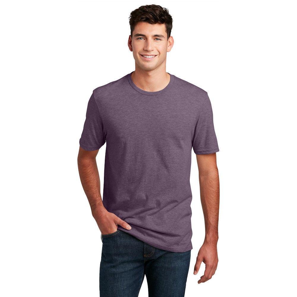 District Perfect Blend CVC Tee Decorated - Electric Purple Heather (PMS 2114C)