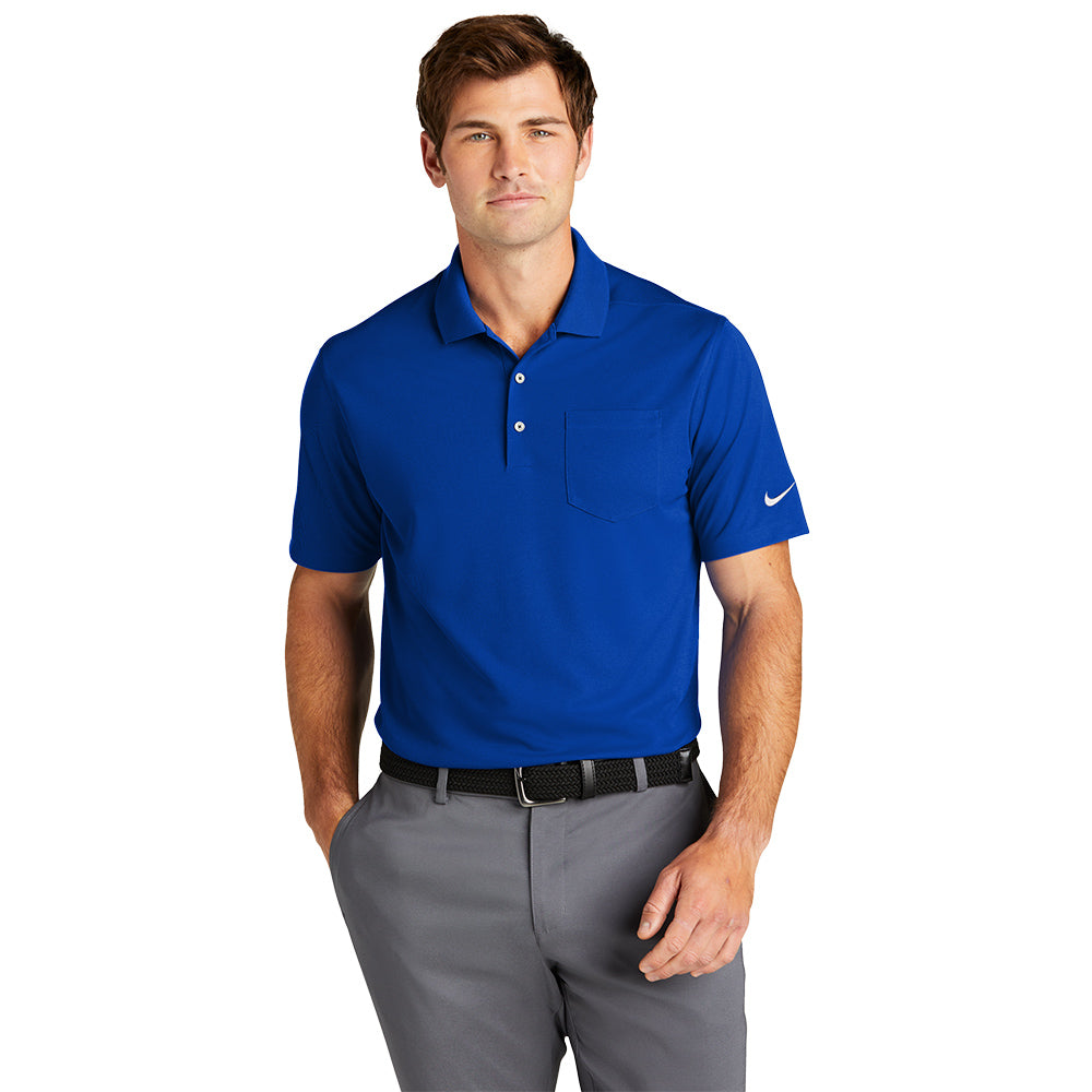 Nike Dri-FIT Micro Pique 2.0 Pocket Embroidered Polo - Gym Blue (PMS 294C)