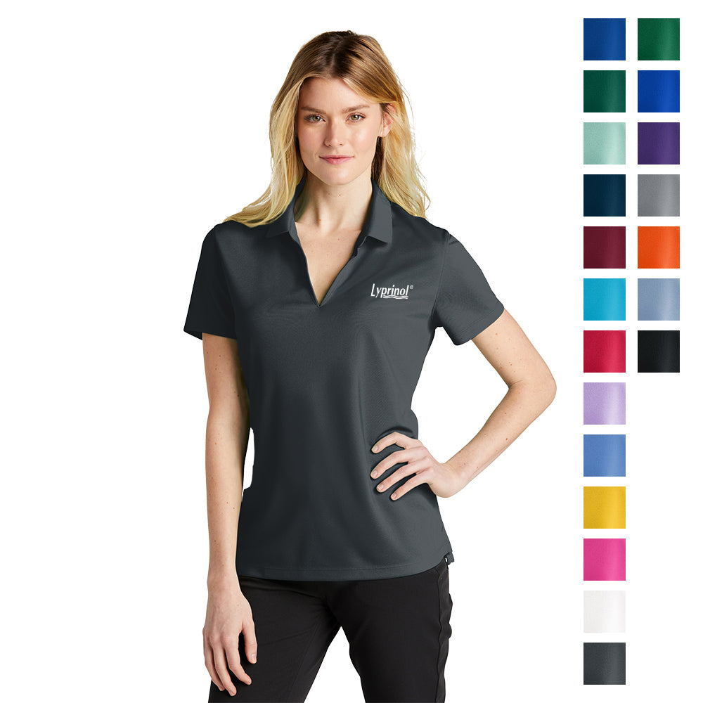 Nike Women's Dri-FIT Micro Pique 2.0 Embroidered Polo - Anthracite Grey
