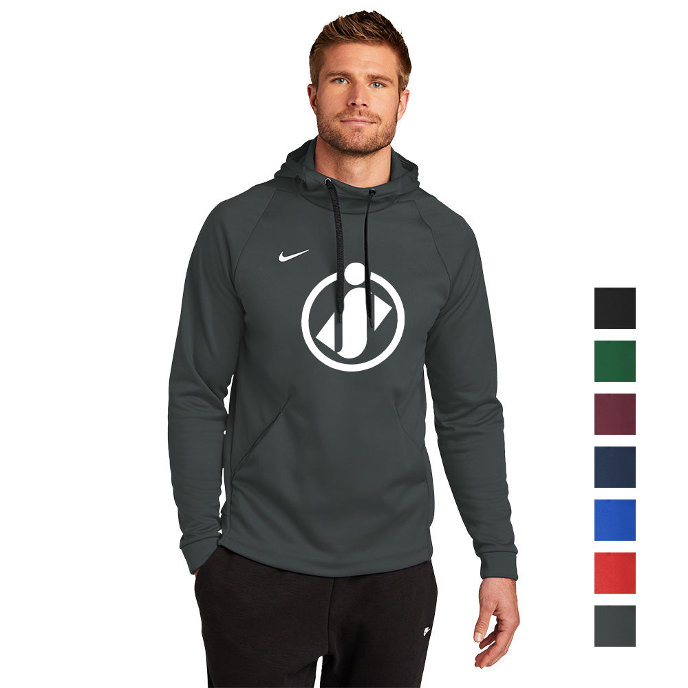 Nike Therma-FIT Pullover Fleece Hoodie Decorated - Team Anthracite Grey