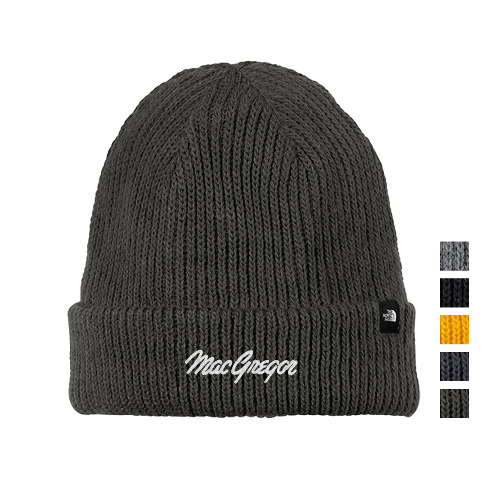 The North Face Circular Rib Beanie Embroidered - Asphalt Grey